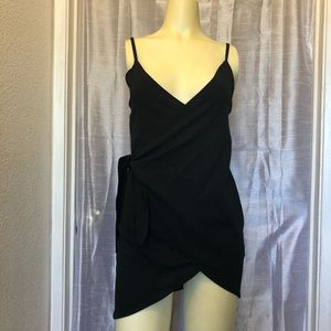 Wrap top -can be worn as Black mini dress or tunic